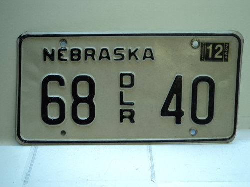 2004 NEBRASKA Dealer License Plate 68 DLR 40