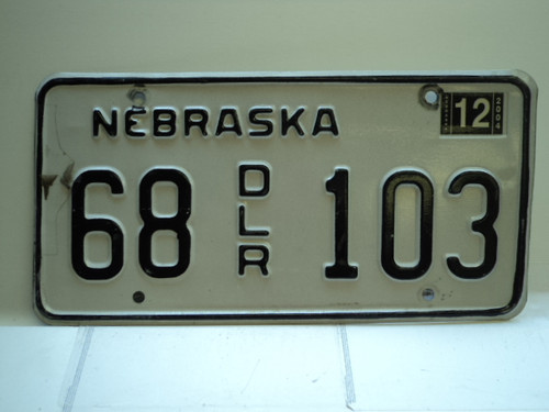 2004 NEBRASKA Dealer License Plate 68 DLR 103