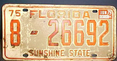 1979 Jun Volusia Co Florida 8-26692 License Plate