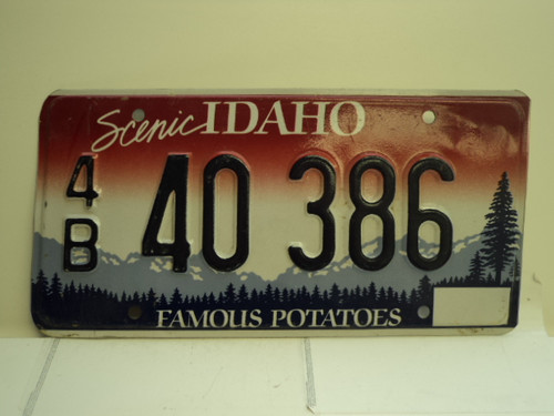 IDAHO Famous Potatoes License Plate 4B 40 386