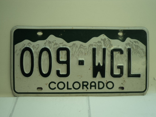 COLORADO License Plate 009 WGL