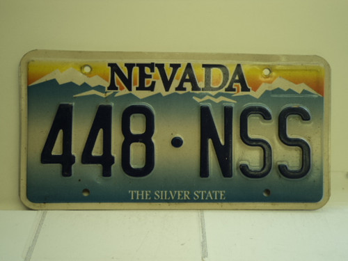 NEVADA Silver State License Plate 488 NSS