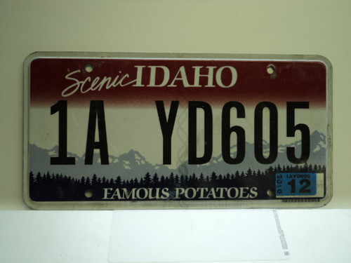 2010 IDAHO Scenic Famous Potatoes License Plate 1A YD605