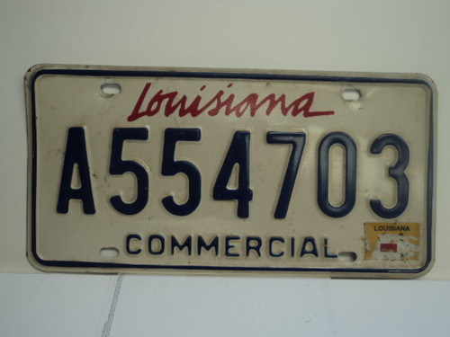 LOUISIANA Commercial License Plate A554703