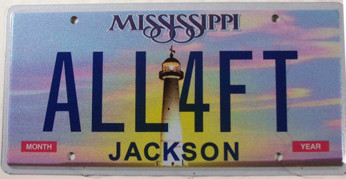 Mississippi Vanity ALL4FT License Plate
