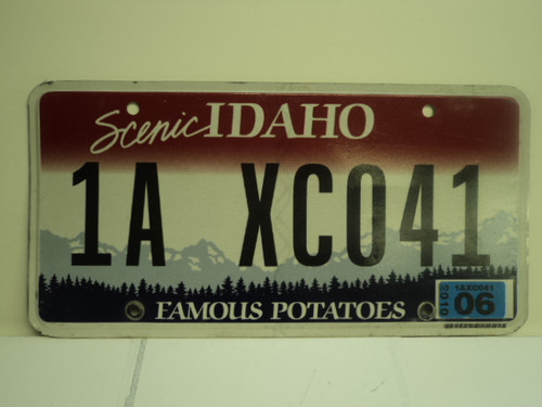 2010 IDAHO Scenic Famous Potatoes License Plate 1A XC041 1