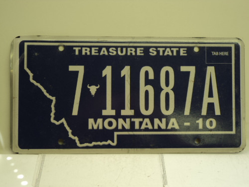 2010 MONTANA Treasure State License Plate 7 11687A