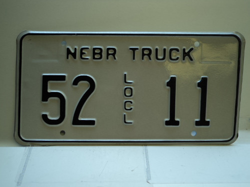NEBRASKA Truck Local License Plate 52 LOCL 11