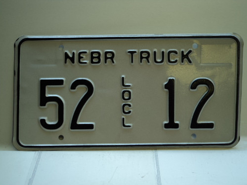 NEBRASKA Truck Local License Plate 52 LOCL 12 1