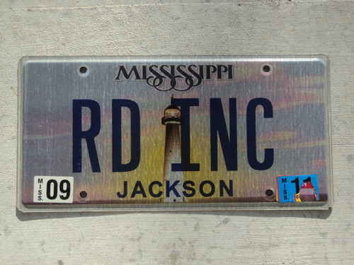 2011 MISSISSIPPI Vanity License Plate RD INC