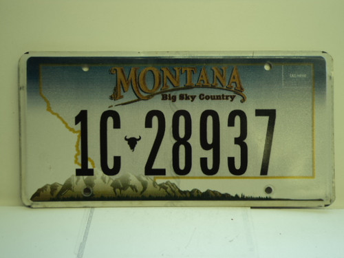 MONTANA Big Sky Country License Plate 1C 28937