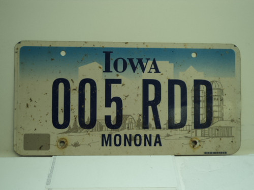 IOWA License Plate 005 RDD
