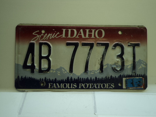 2010 IDAHO Famous Potatoes License Plate 4B 7773T