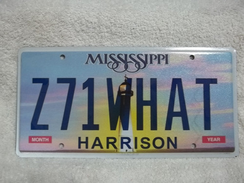 Mississippi Vanity Z71WHAT License Plate