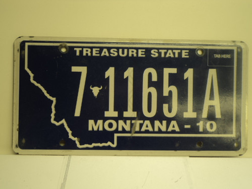 2010 MONTANA Treasure State License Plate 7 11651A