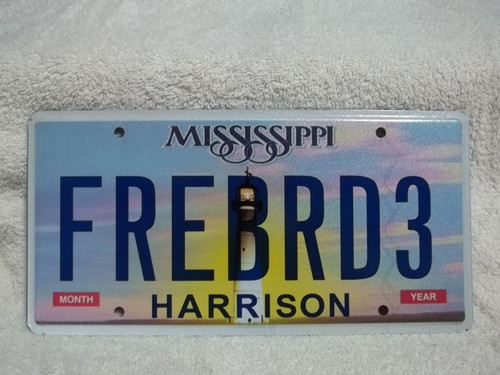 Mississippi Harrison Vanity FREBRD3 License Plate