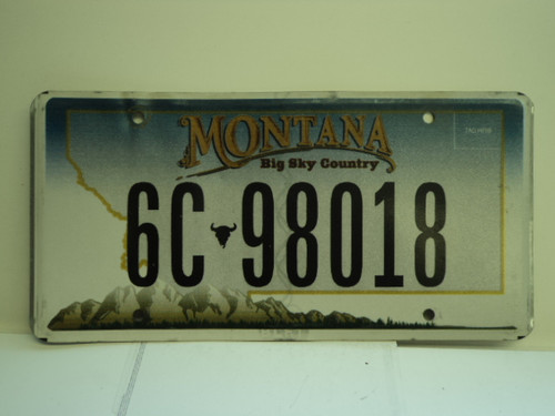 MONTANA Big Sky Country License Plate 6C 98018