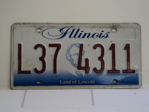 ILLINOIS Land of Lincoln License Plate L37 4311