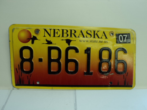 2004 NEBRASKA License Plate 8 B6186