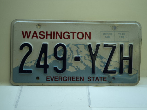 Washington Evergreen State License Plate 249 YZH