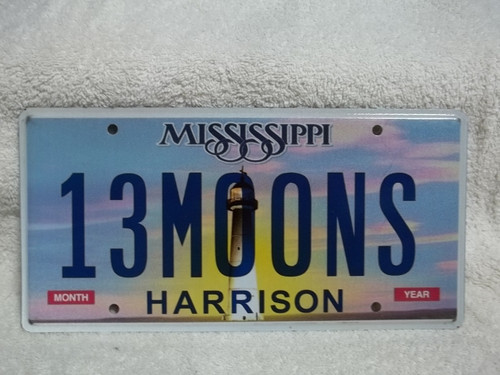 Mississippi Vanity 13MOONS License Plate