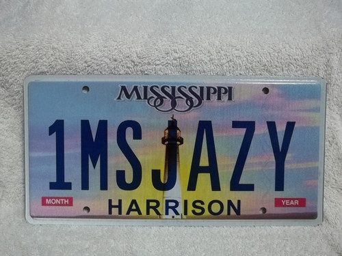 Mississippi Harrison Vanity 1MSJAZY License Plate