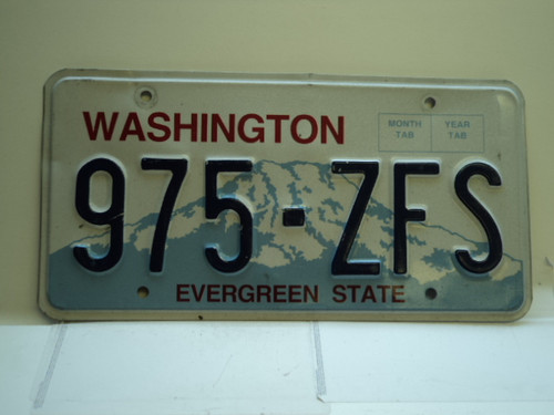 Washington Evergreen State License Plate 975 ZFS