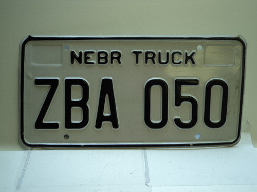NEBRASKA Truck License Plate ZBA 050