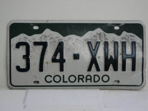 COLORADO License Plate 374 XWH