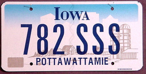 Iowa Farm Scene Triple Letter SSS Flat 6