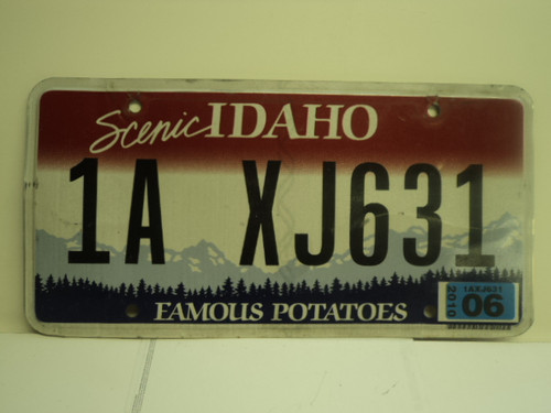 2010 IDAHO Scenic Famous Potatoes License Plate 1A XJ631