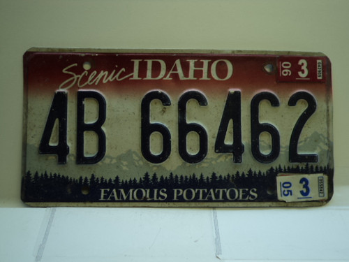 2005 IDAHO Famous Potatoes License Plate 4B 66462 1