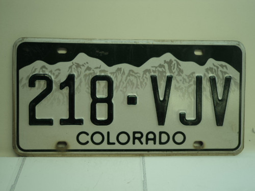 COLORADO License Plate 218 VJV