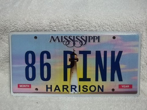 Mississippi Vanity 86 PINK License Plate