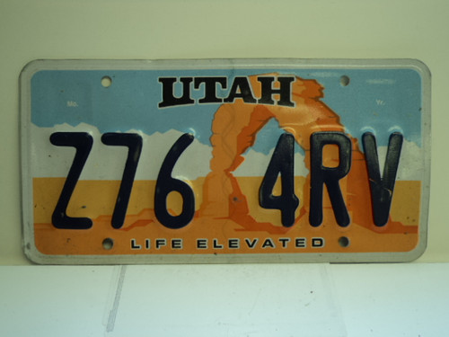UTAH Life Elevated License Plate Z76 4RV
