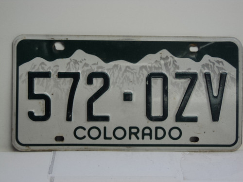 COLORADO License Plate 572 OZV