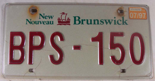 1997 Jul New Brunswick License Plate BPS 150
