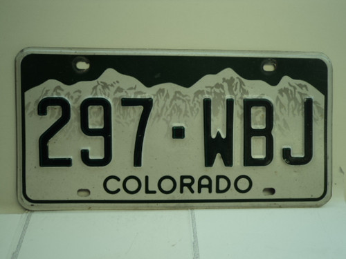 COLORADO License Plate 297 WBJ