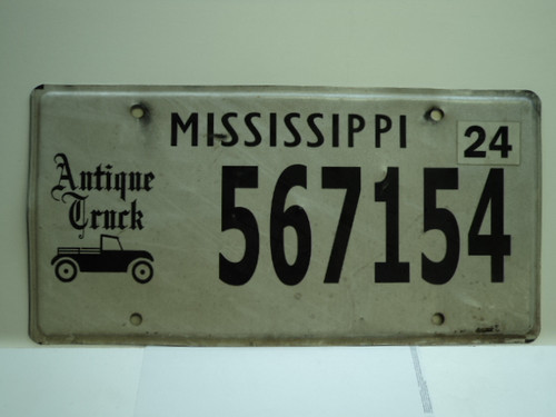 MISSISSIPPI Antique Truck License Plate 567154