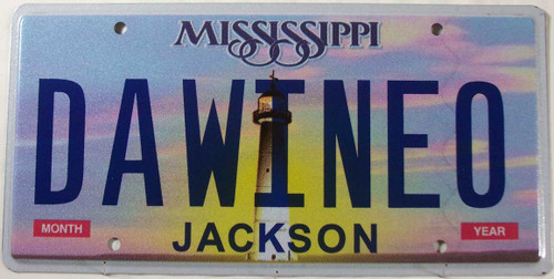 Mississippi Vanity DAWINEO License Plate