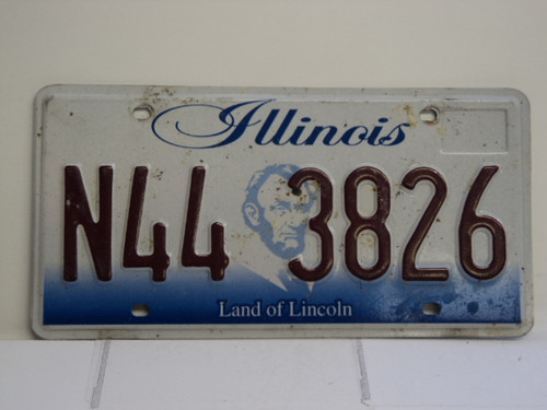 ILLINOIS Land of Lincoln License Plate N44 3826