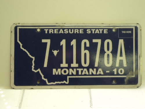 2010 MONTANA Treasure State License Plate 7 11678A