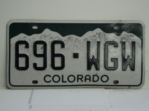 COLORADO License Plate 696 WGW
