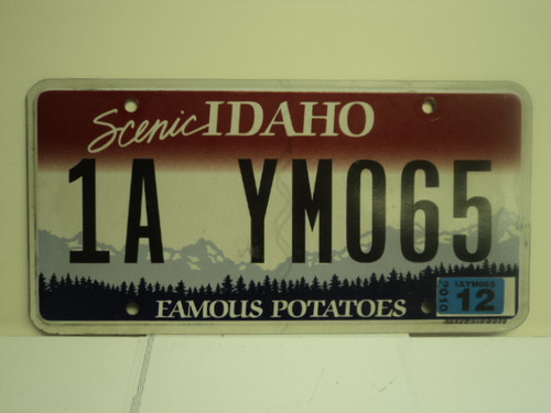 2010 IDAHO Scenic Famous Potatoes License Plate 1A YM065