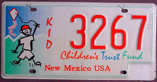 New Mexico Kids Children Trust Fund License Plate