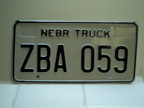 NEBRASKA Truck License Plate ZBA 059 1