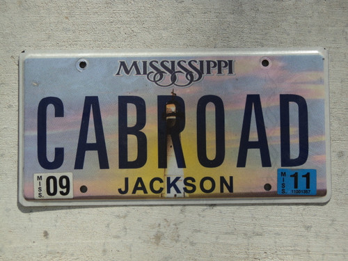 2011 MISSISSIPPI Vanity License Plate CABROAD