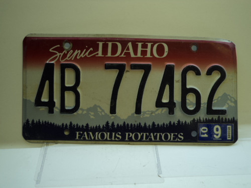 2001 IDAHO Famous Potatoes License Plate 4B 77462