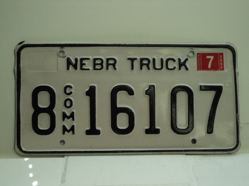 2005 NEBRASKA Commercial Truck License Plate 8 16107