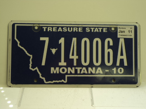 2010 2011 MONTANA Treasure State License Plate 7 14006A